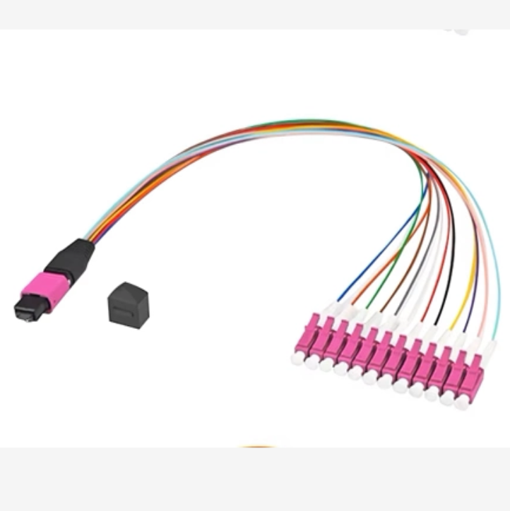 Wholesale OM4 MPO-LC MTP-LC 12fo 12fibers 12cores 0.9mm Fan-out Patch Cord Factory, Quotes
