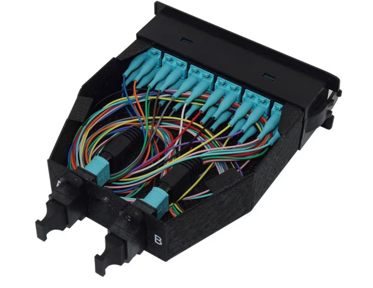 Cheap 24f MPO-LC 24fo OM5 50/125 MTP-LC Fan-out 0.9mm 0.3m Optical Fiber Patch Cord Suppliers, Quotes
