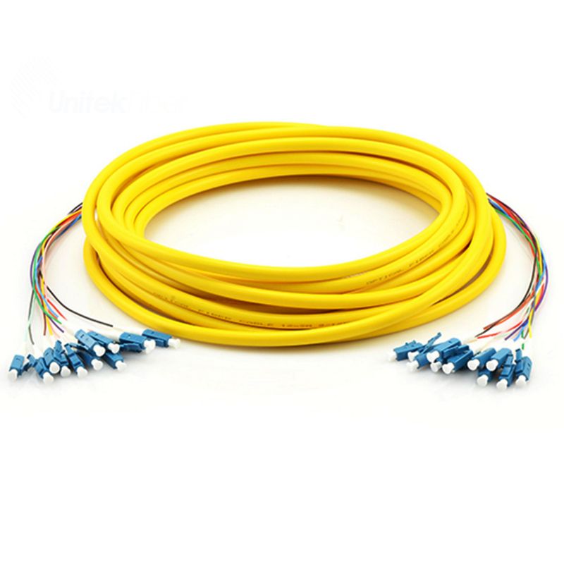 China 144 cores Single Mode G657A2 LC/UPC Fanout Optic Fiber Patch Cable Manufacturers, Products