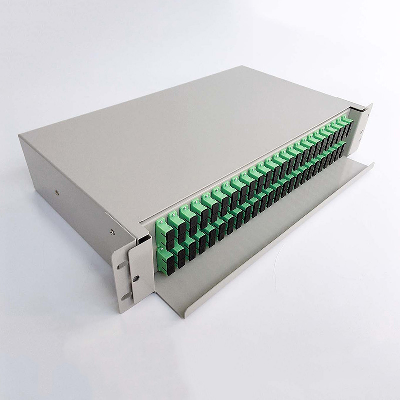 High-Quality 19'' drawer type 96 cores fiber optic rack mountable patch panel Manufacturer, Factory