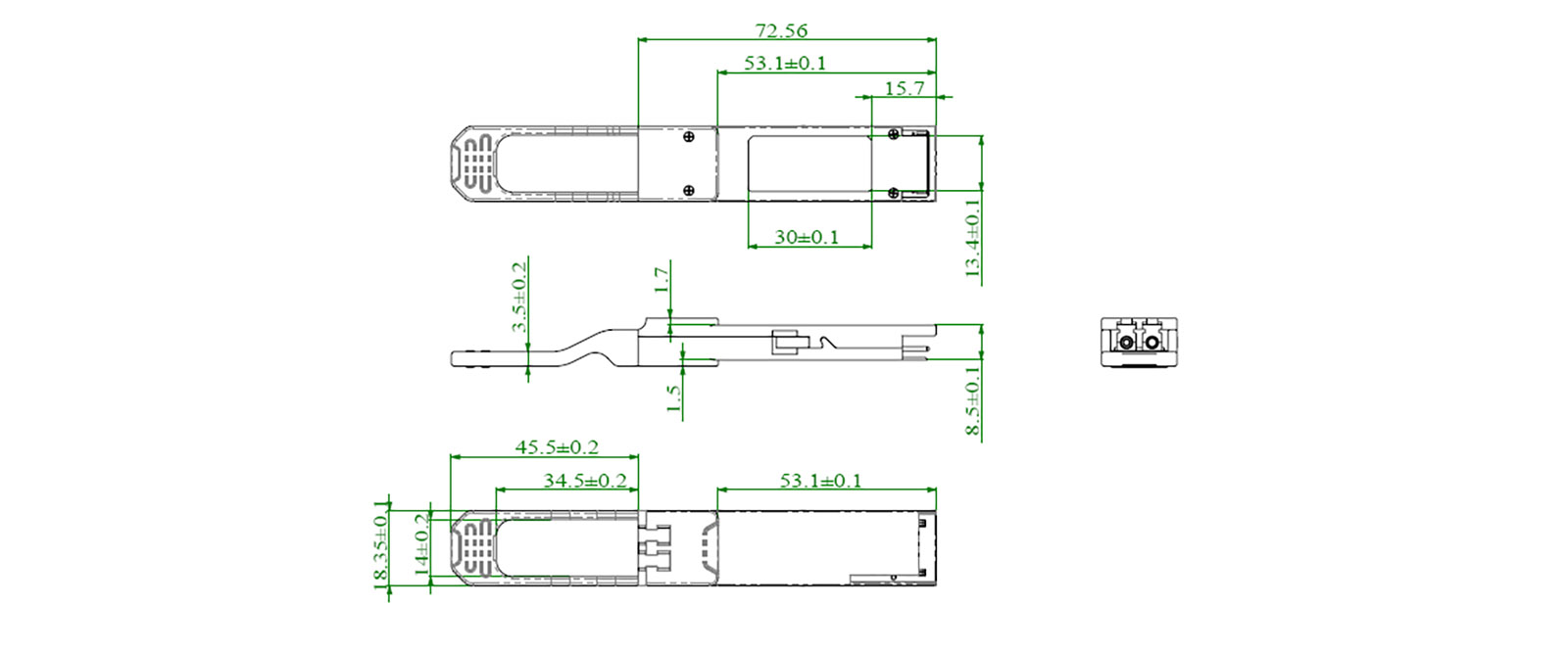 QSFP+ 40G ER4 Transceiver Module