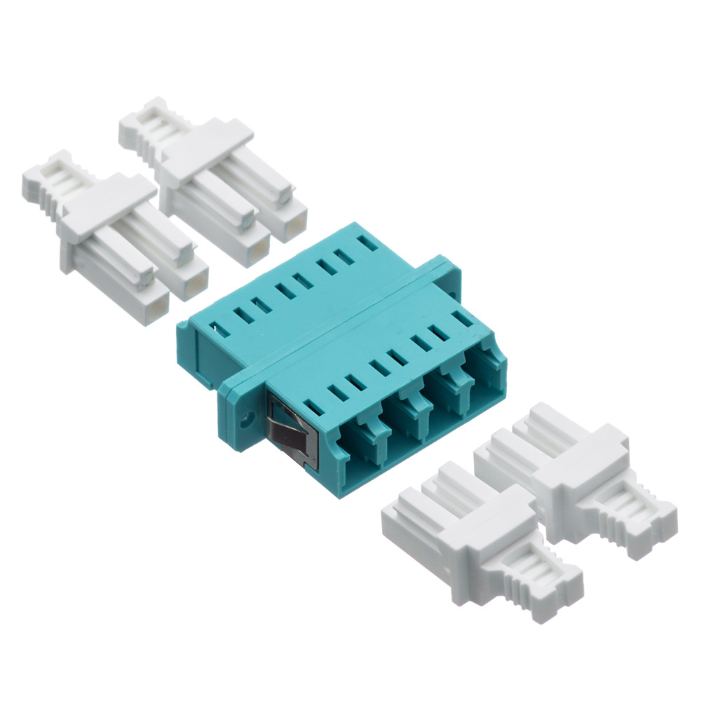 China Quad Aqua Multimode MM OM3 OM4 LC to LC Optical Fiber Adapter Supplier, Products