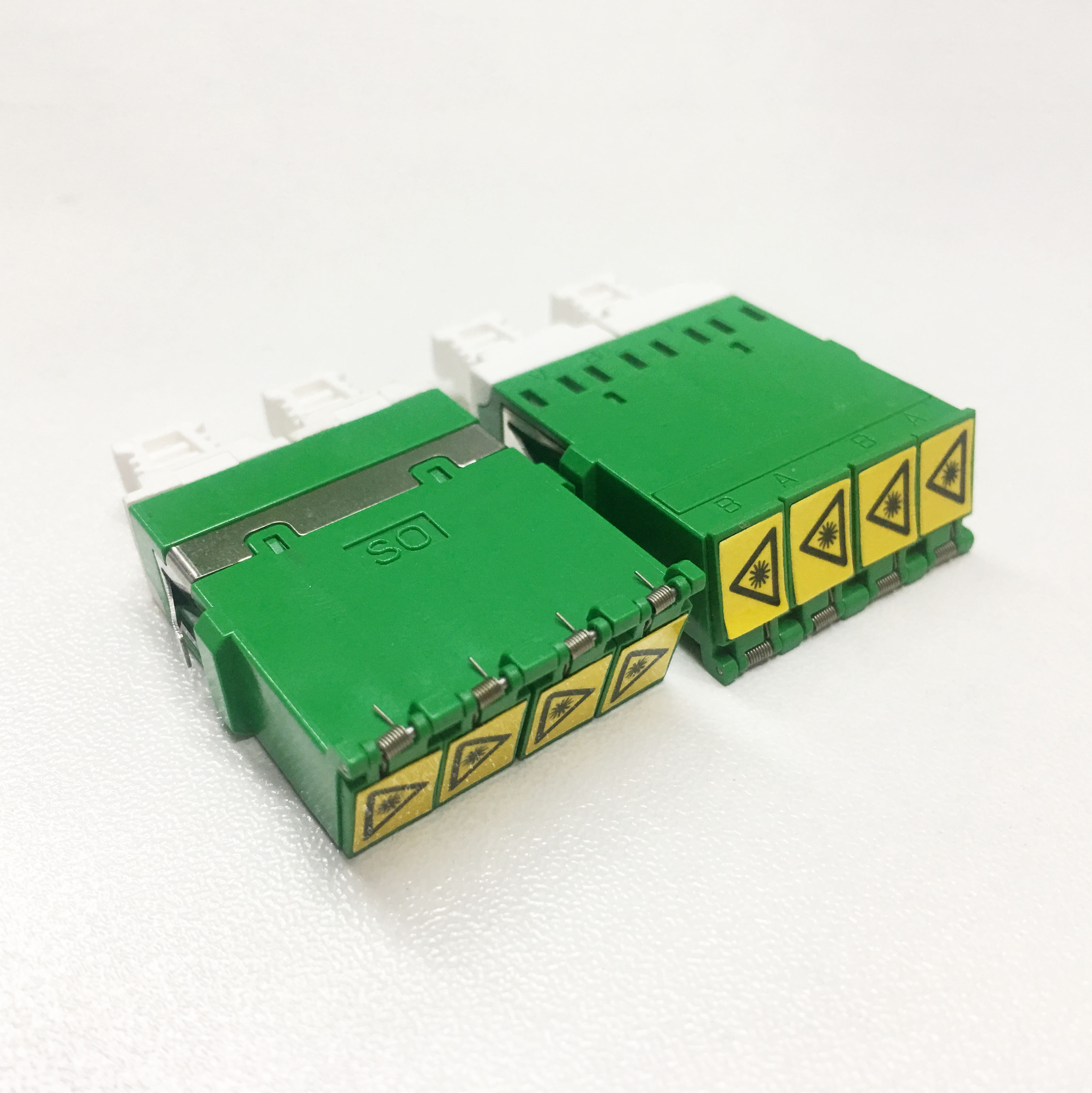 LC fiber optical adapter front view