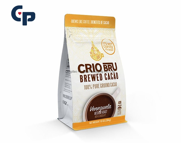 جملة عالية الجودة مخصصة مطبوعة من البلاستيك مرنة لتغليف الطعام كيس مسطح القاع لتعبئة الشاي وحبوب القهوة