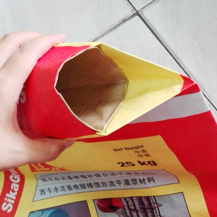 كيس أسمنت من ورق كرافت فارغ 50kg 3 مع صمام فوهة