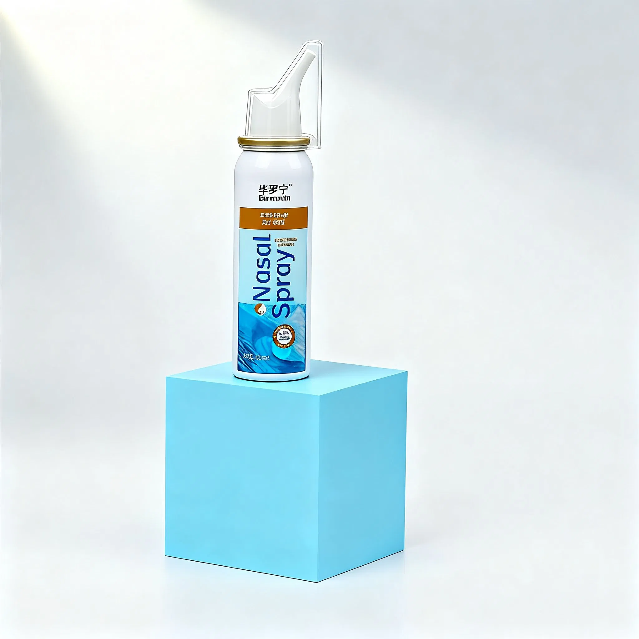 بخاخ أنف معدني صغير باللون الأسود والأبيض 20ml 30ml 50ml علب بخاخات طبية معدنية للأدوية المحمولة في الهواء