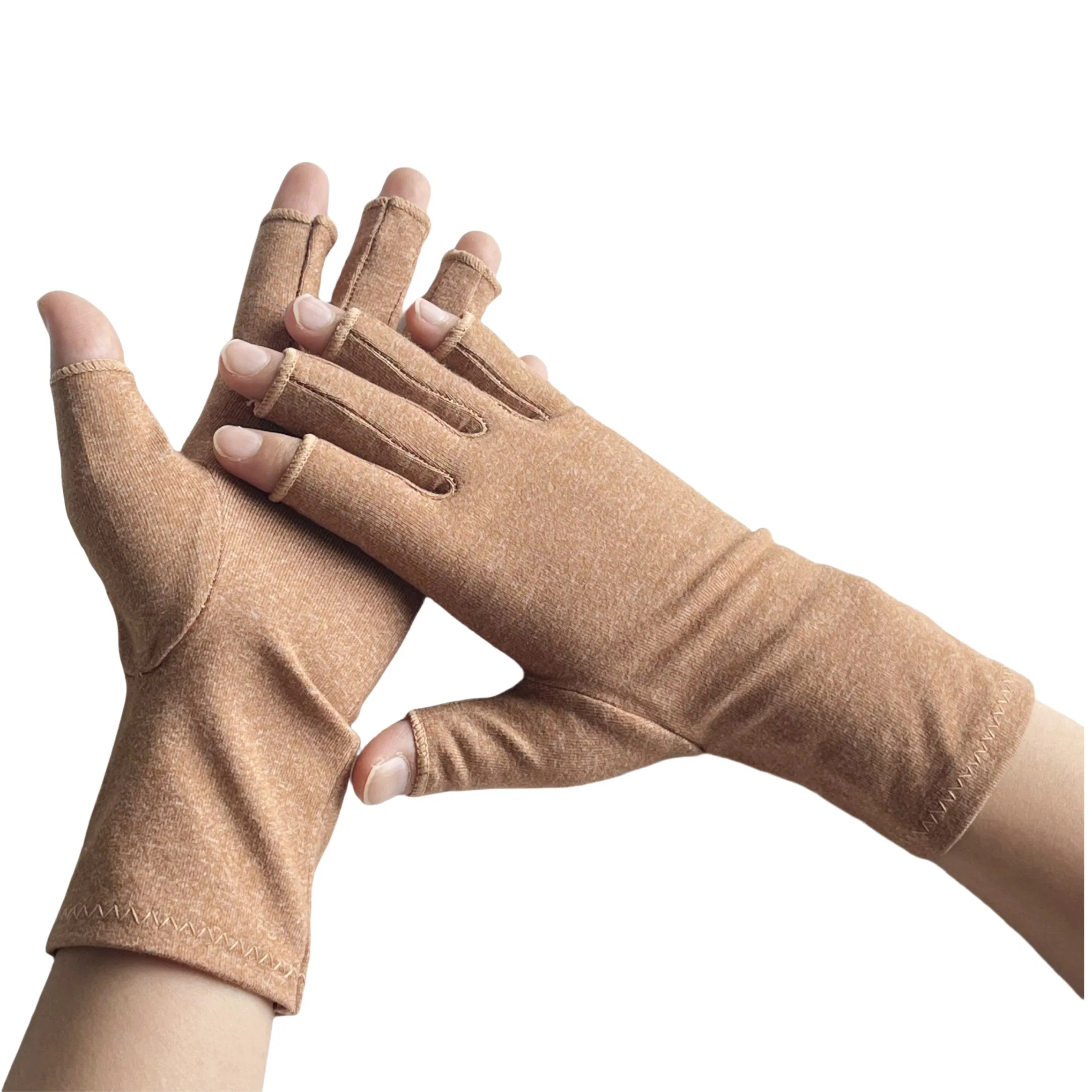 Guantes de compresión para el tratamiento de la artritis, guantes de soporte para las manos de medio dedo para el alivio del dolor en las articulaciones
