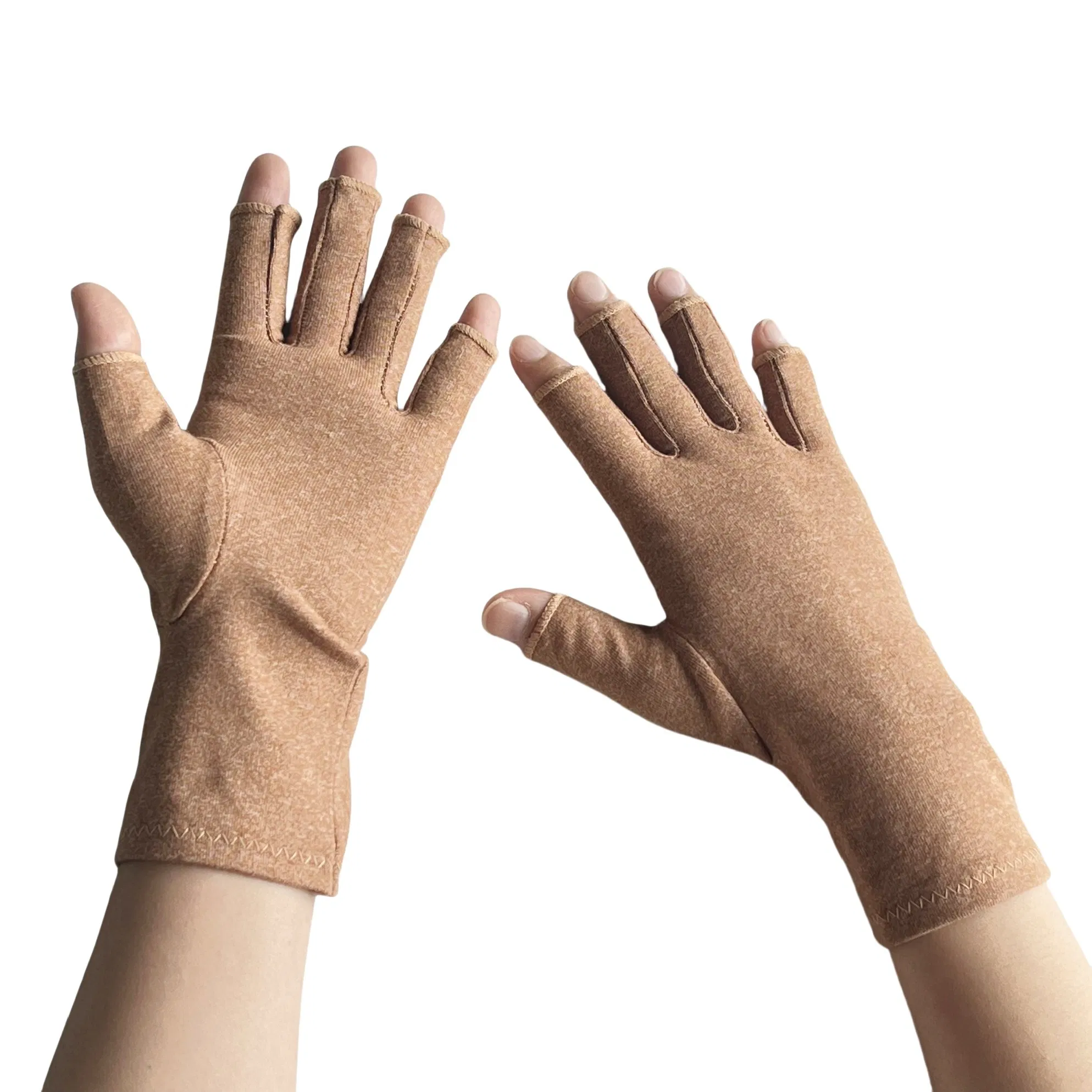 Guantes de compresión para el tratamiento de la artritis, guantes de soporte para las manos de medio dedo para el alivio del dolor en las articulaciones