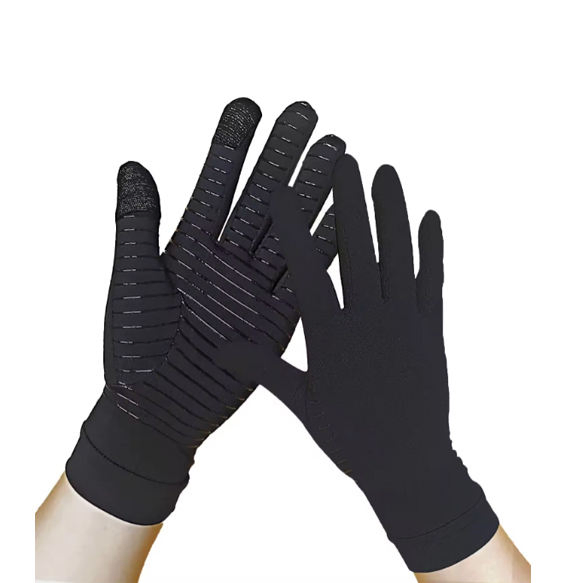 Alivie el dolor articular de manera efectiva con guantes de compresión de fibra de cobre graduados para la rigidez de las manos y el cuidado de la rehabilitación