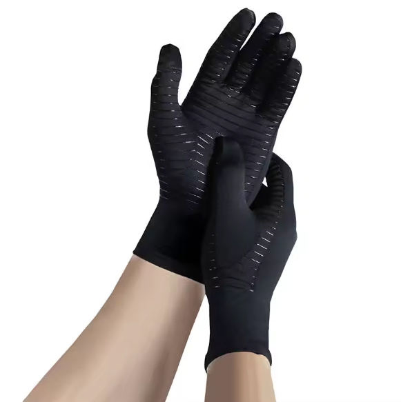 Alivie el dolor articular de manera efectiva con guantes de compresión de fibra de cobre graduados para la rigidez de las manos y el cuidado de la rehabilitación
