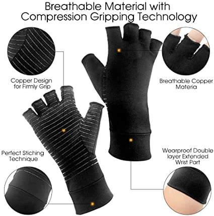 Guantes de compresión para ciclismo para alivio de artritis y soporte articular