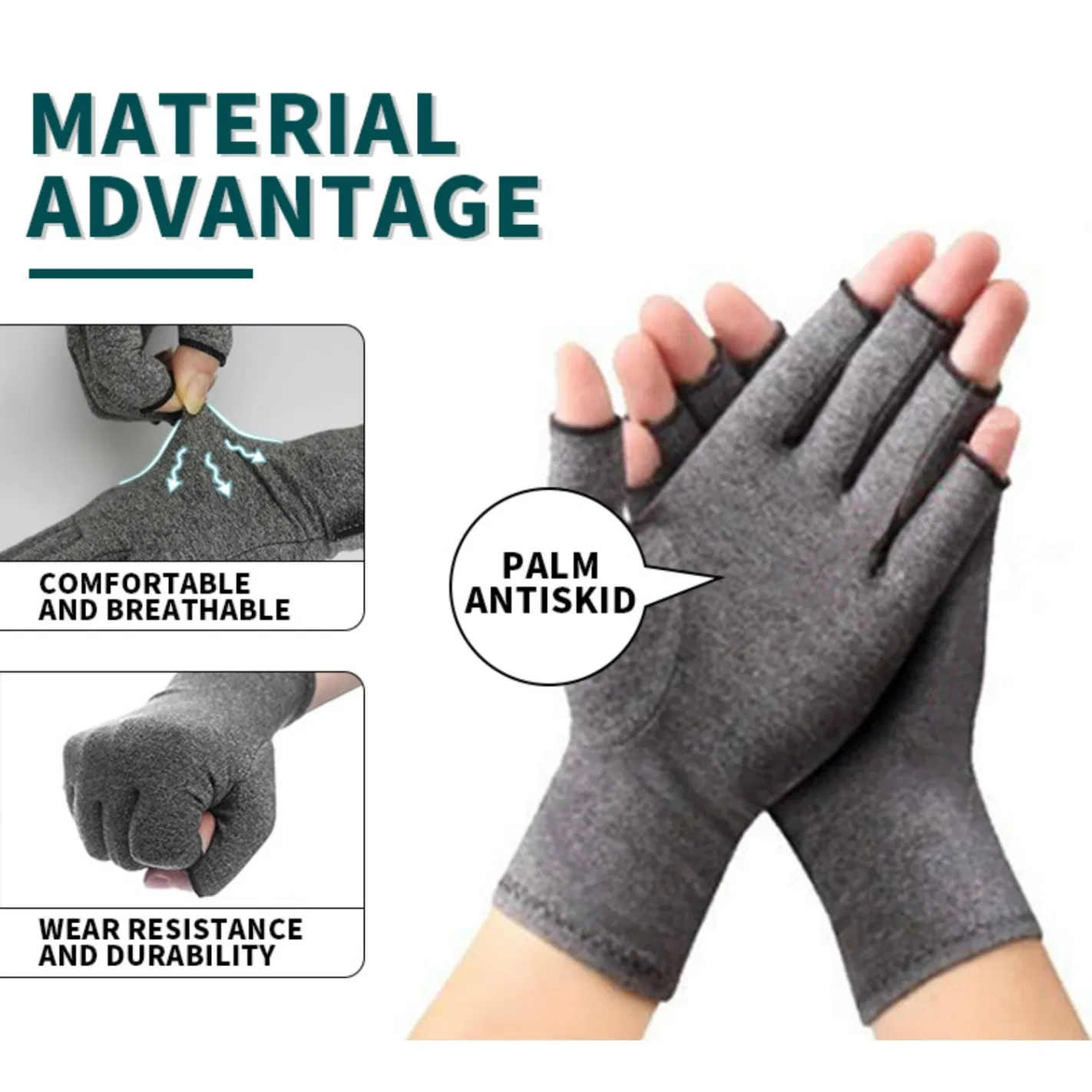 Guantes de compresión específicos para la mano izquierda y derecha, reutilizables y lavables, para artritis, soporte para las manos durante el trabajo doméstico y labor