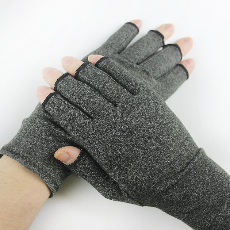Guantes de medio dedo cómodos para el soporte de manos con artritis