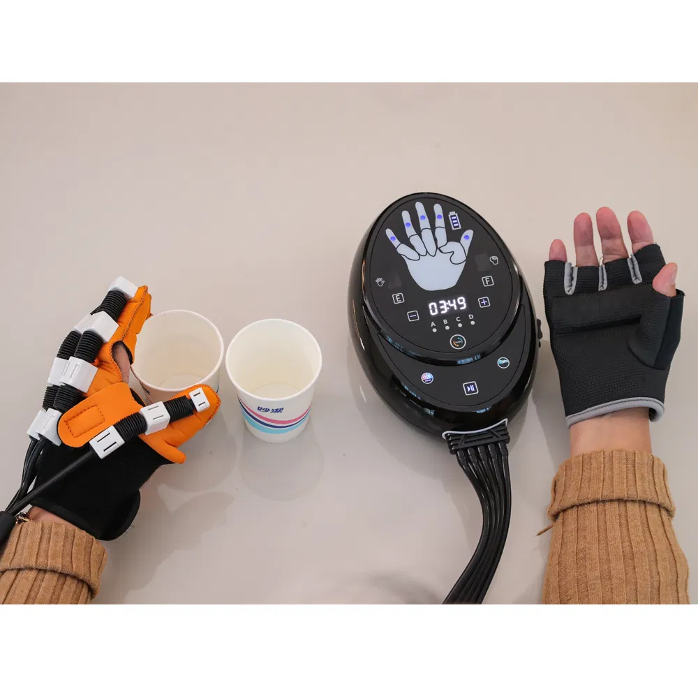 Robot de Rehabilitación de Mano Versión Premium Terapia de Espejo Ejercicio de Mano Entrenamiento con el Único Diseño de Guante de Compresión de Aire