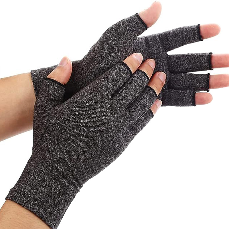 Guantes de compresión sin dedos para el síndrome del túnel carpiano, soporte para el dolor en la muñeca, los dedos y el pulgar, luvas, guantes de compresión para artritis