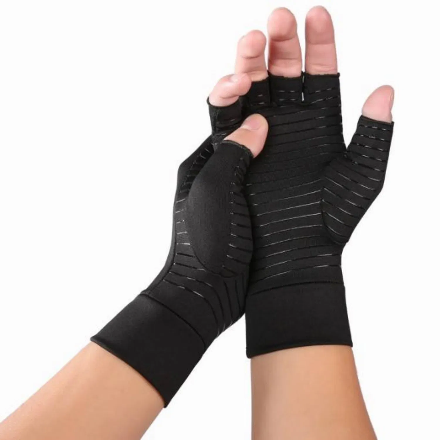 Mantenga las manos calientes y cómodas, mejore la flexibilidad de los dedos, soporte para las muñecas, guantes de compresión para artritis incorporados para la protección de las articulaciones de las manos en deportes