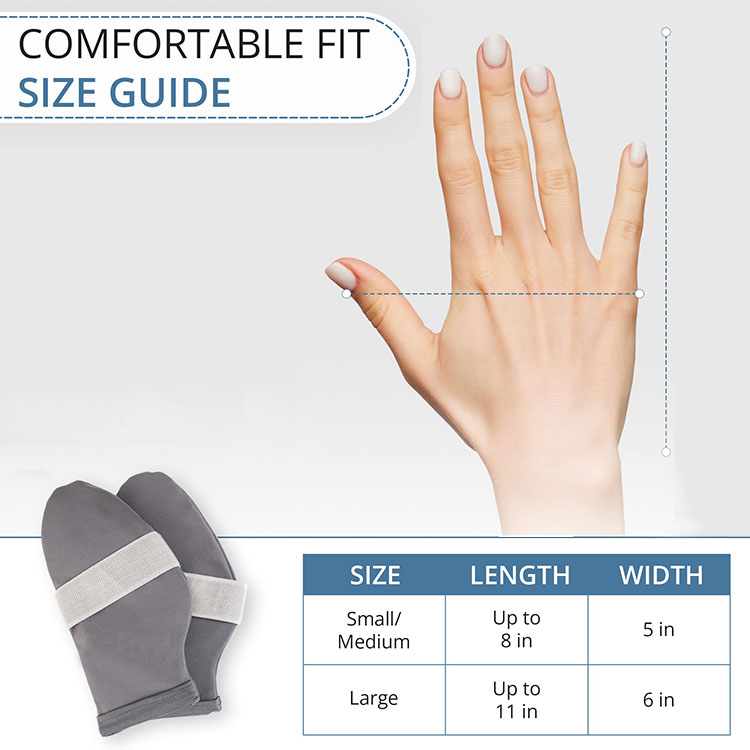 Mitones de terapia fría para la rehabilitación de los dedos, bolsa de hielo para las manos, guantes antiartritis para el alivio del dolor por quimioterapia