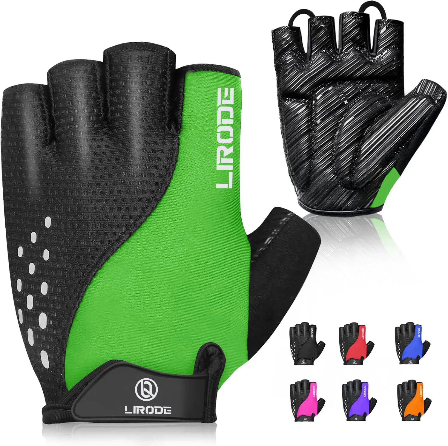 Guantes de ejercicio y entrenamiento de medio dedo para hombres y mujeres de malla de alta elasticidad con acolchado de gel personalizados 5mm para montar en bicicleta