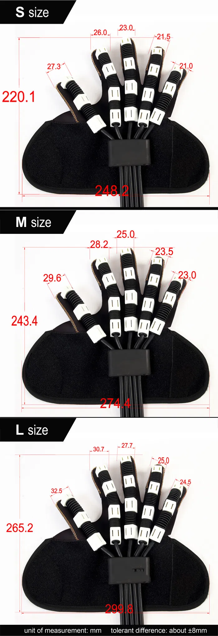 Guantes de rehabilitación para los dedos, transpirables, antideslizantes, auxiliares, fijos para la mano, ejercicio de puño tras un derrame cerebral