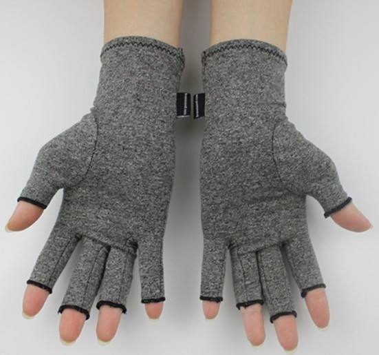 Guantes de compresión de medio dedo para alivio y soporte de la artritis