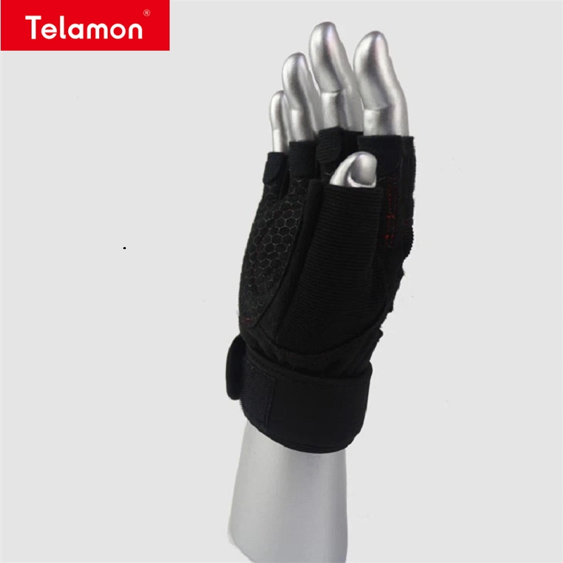 Guantes de entrenamiento de ejercicio físico para hombres con protección total de palma para agarre en el levantamiento de pesas