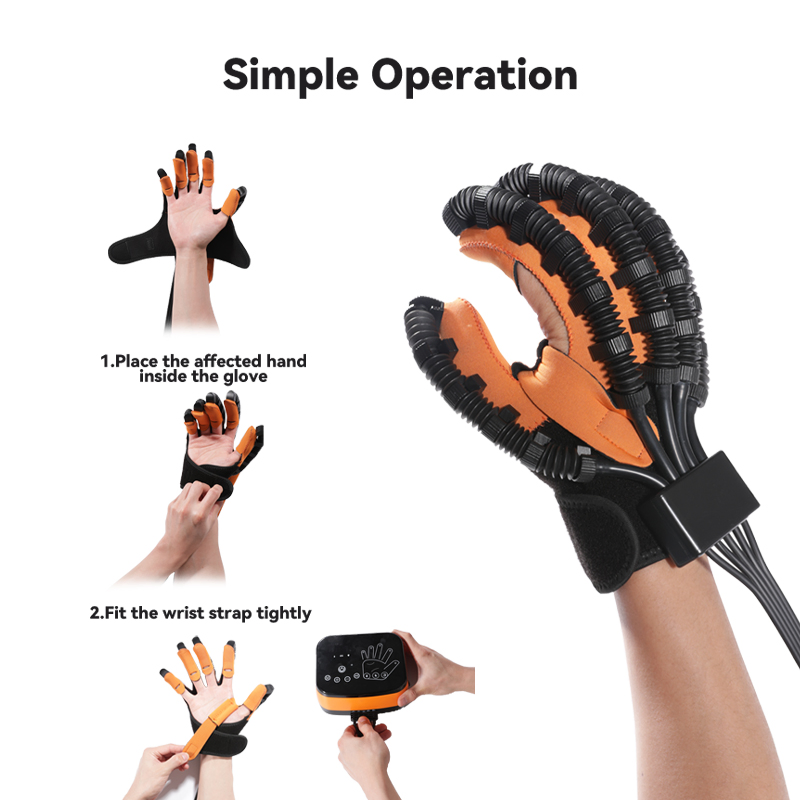 Guante de rehabilitación robótico dispositivo de mano accidente cerebrovascular hemiplejía infarto entrenamiento de dedos guantes de masaje ejercicio de función manual