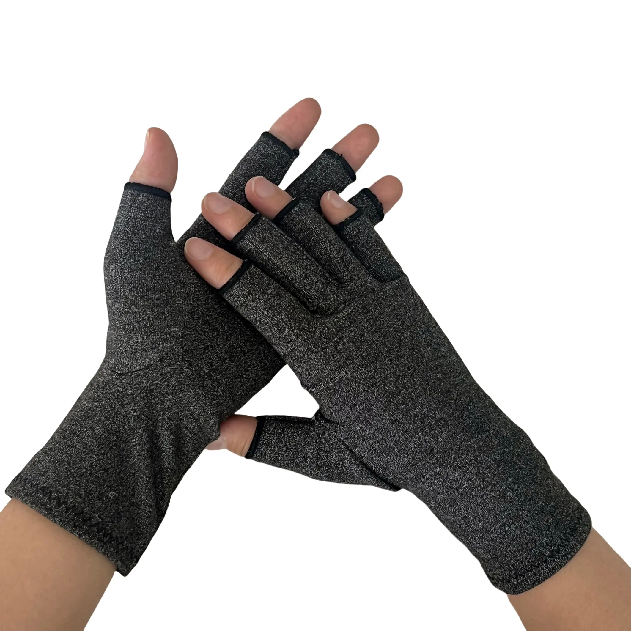 Guantes de dedo abierto de algodón y spandex transpirables, guantes de compresión para soporte de manos, guantes cómodos para la artritis para el cuidado diario de las manos