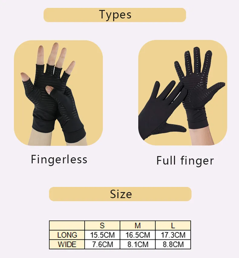 Guantes de compresión para ciclismo para alivio de artritis y soporte articular