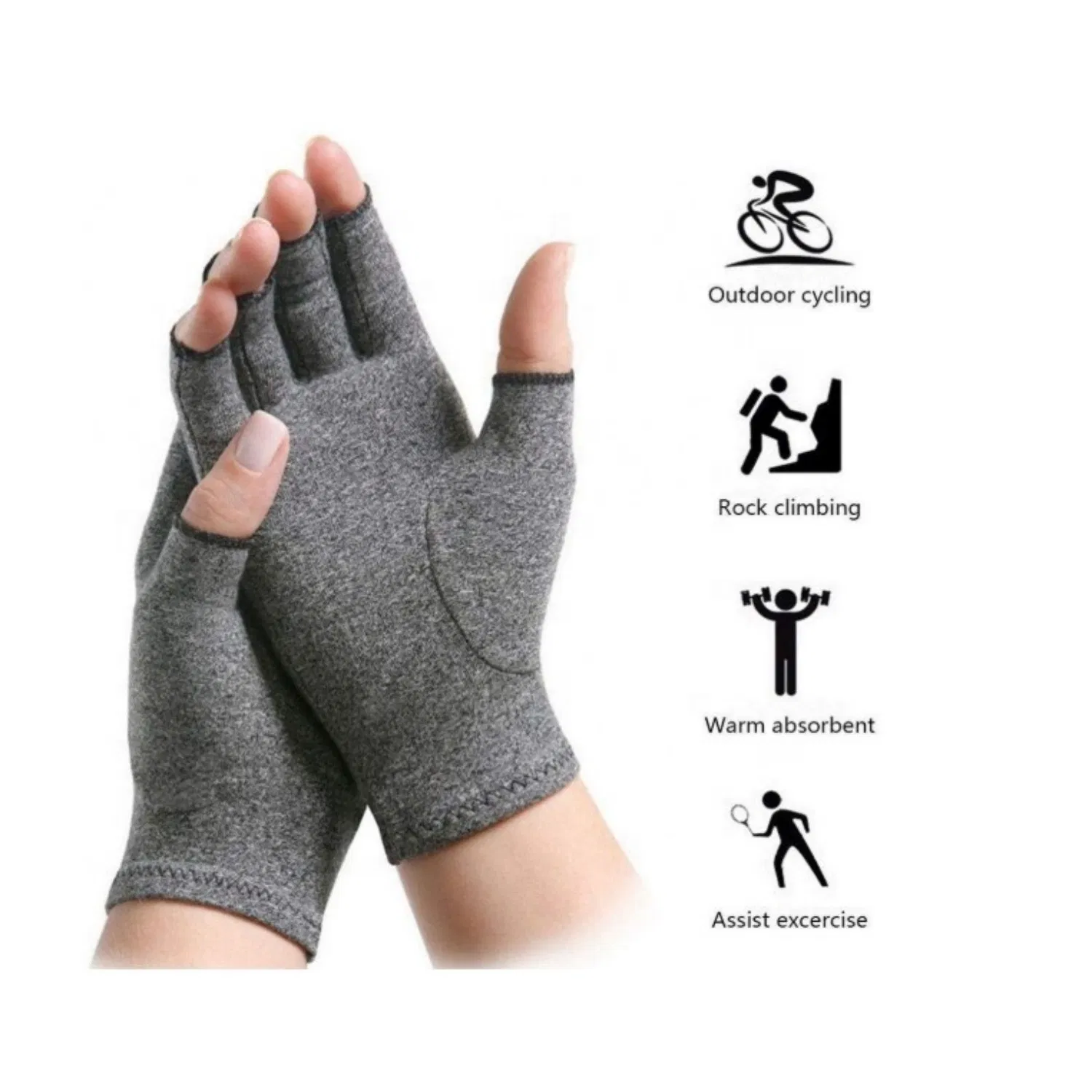 Guantes de compresión sin costuras para artritis, transpirables y no sofocantes, para apoyo de manos en trabajos domésticos y labores