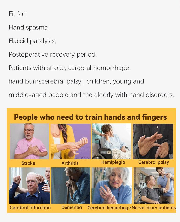 Entrenador de Rehabilitación de Mano y Dedo, Ejercicio de Flexión, Hemipléjico, Accidente Cerebrovascular, Guante Eléctrico para Mano Robot