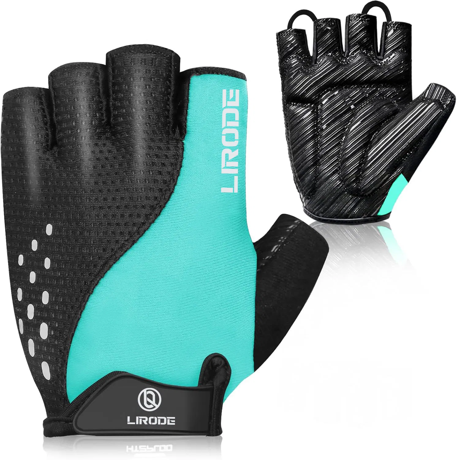 Guantes de ejercicio y entrenamiento de medio dedo para hombres y mujeres de malla de alta elasticidad con acolchado de gel personalizados 5mm para montar en bicicleta