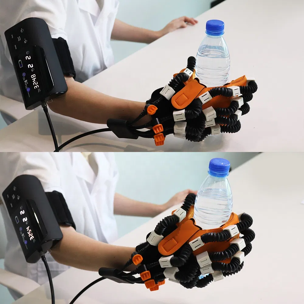 Equipo de rehabilitación para accidentes cerebrovasculares, guante asistencial para ejercicios de mano y dedos en la recuperación tras un accidente cerebrovascular