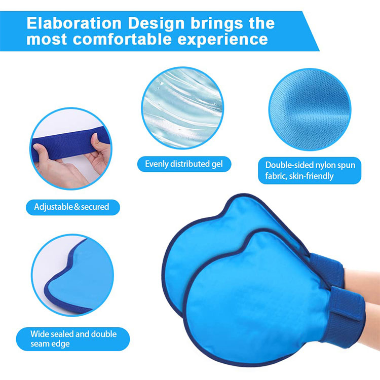 Rehabilitación de Artritis Reumatoide, terapia de frío para los dedos, paquete de hielo para las manos, guantes fríos para neuropatía por quimioterapia