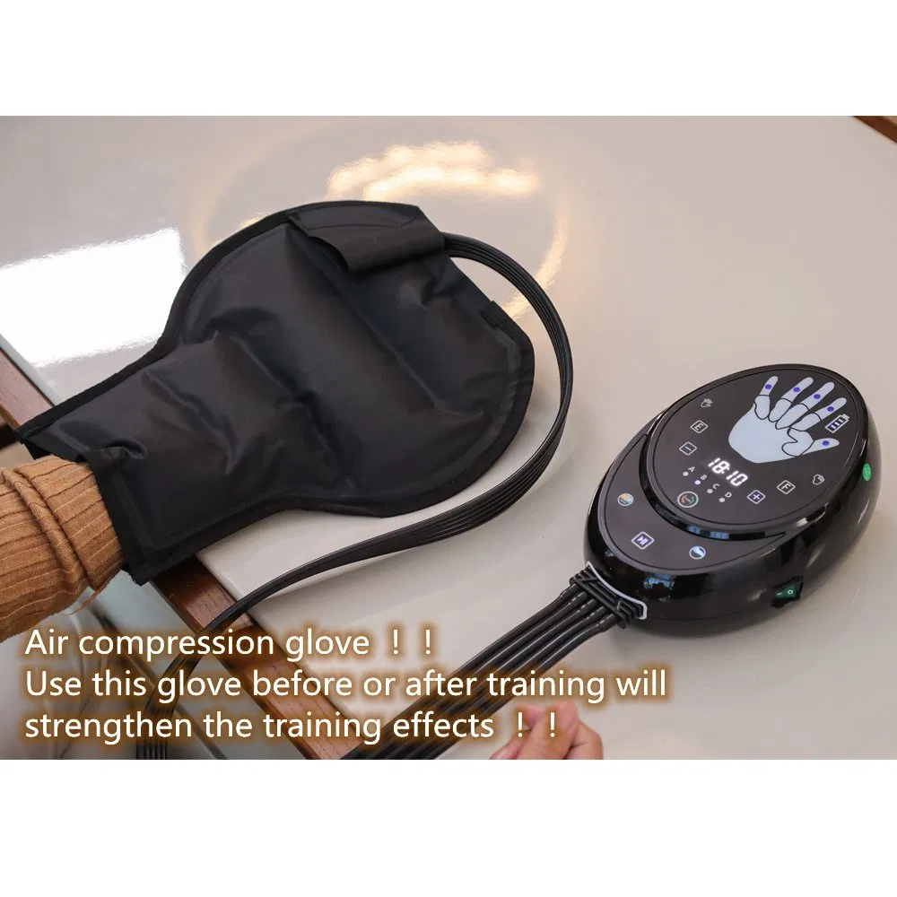 Robot de Rehabilitación de Mano Versión Premium Terapia de Espejo Ejercicio de Mano Entrenamiento con el Único Diseño de Guante de Compresión de Aire