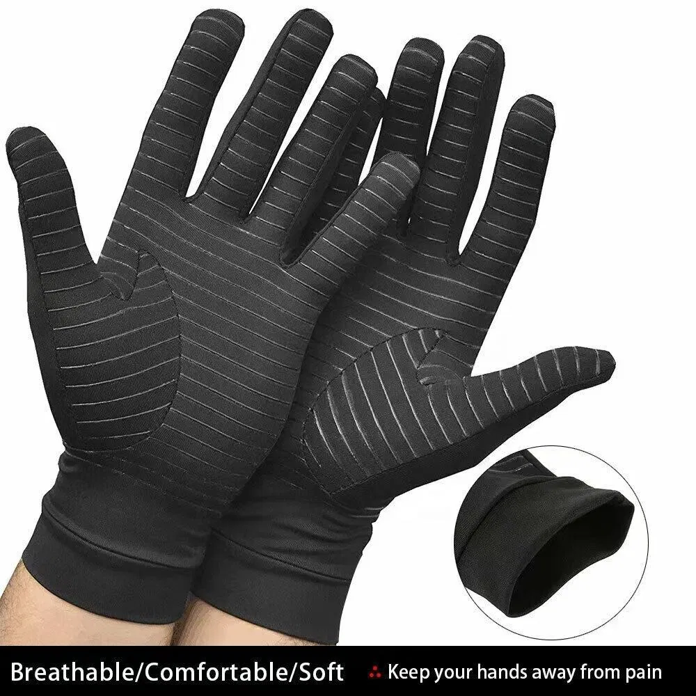 Alivie el dolor articular de manera efectiva con guantes de compresión de fibra de cobre graduados para la rigidez de las manos y el cuidado de la rehabilitación