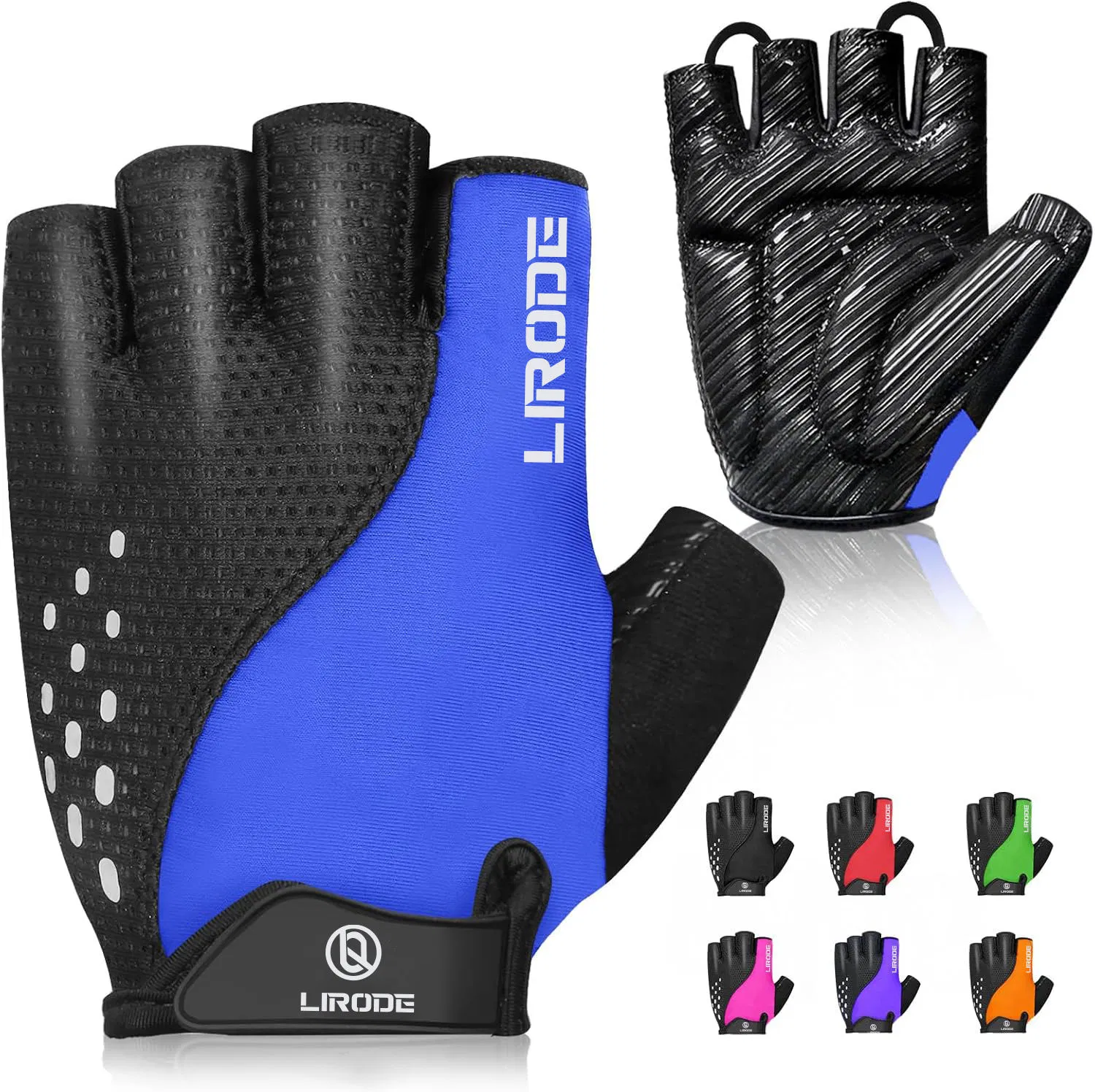 Guantes de ejercicio y entrenamiento de medio dedo para hombres y mujeres de malla de alta elasticidad con acolchado de gel personalizados 5mm para montar en bicicleta