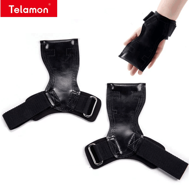 Guantes antideslizantes ajustables para agarre de gimnasio, ejercicio y levantamiento de pesas