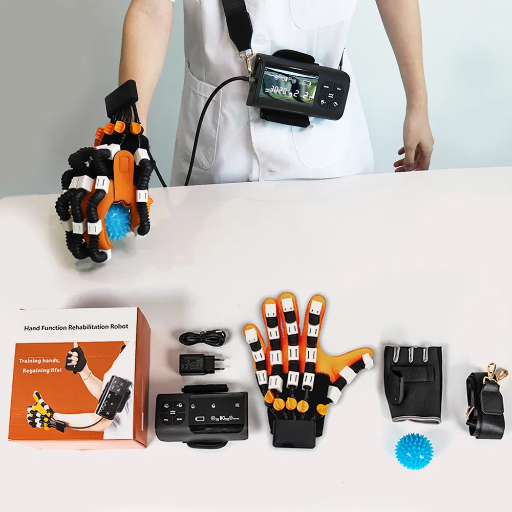 Guantes de robot para la rehabilitación de dedos en hemiplejía portátil para manos de pacientes con accidente cerebrovascular