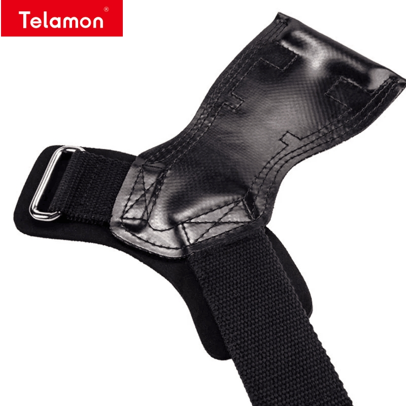Guantes antideslizantes ajustables para agarre de gimnasio, ejercicio y levantamiento de pesas