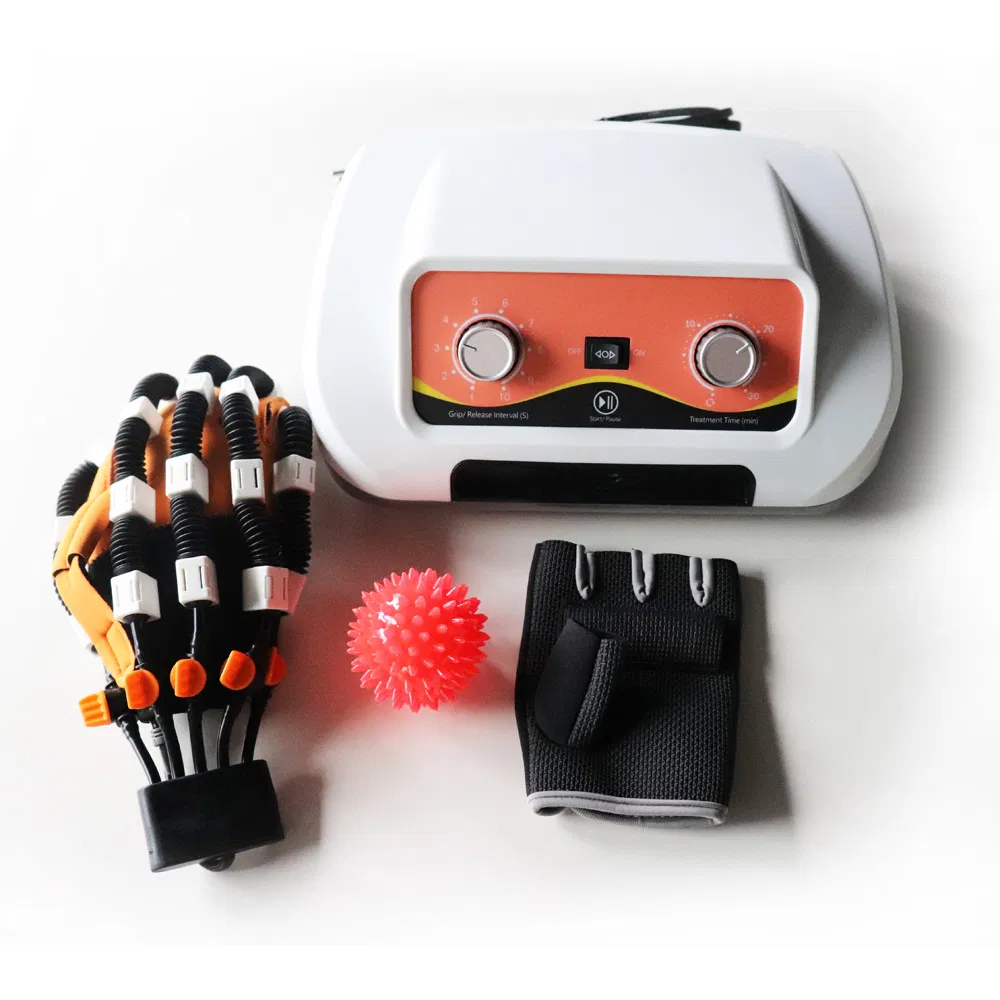 Guantes de robot de rehabilitación combinados con terapia de imagen espejo