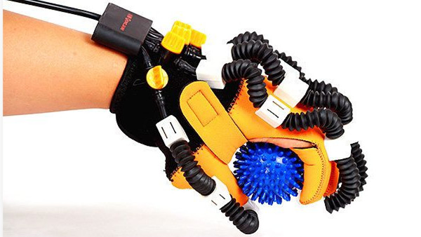 Robot de Rehabilitación de Mano Versión Premium Terapia de Espejo Ejercicio de Mano Entrenamiento con el Único Diseño de Guante de Compresión de Aire