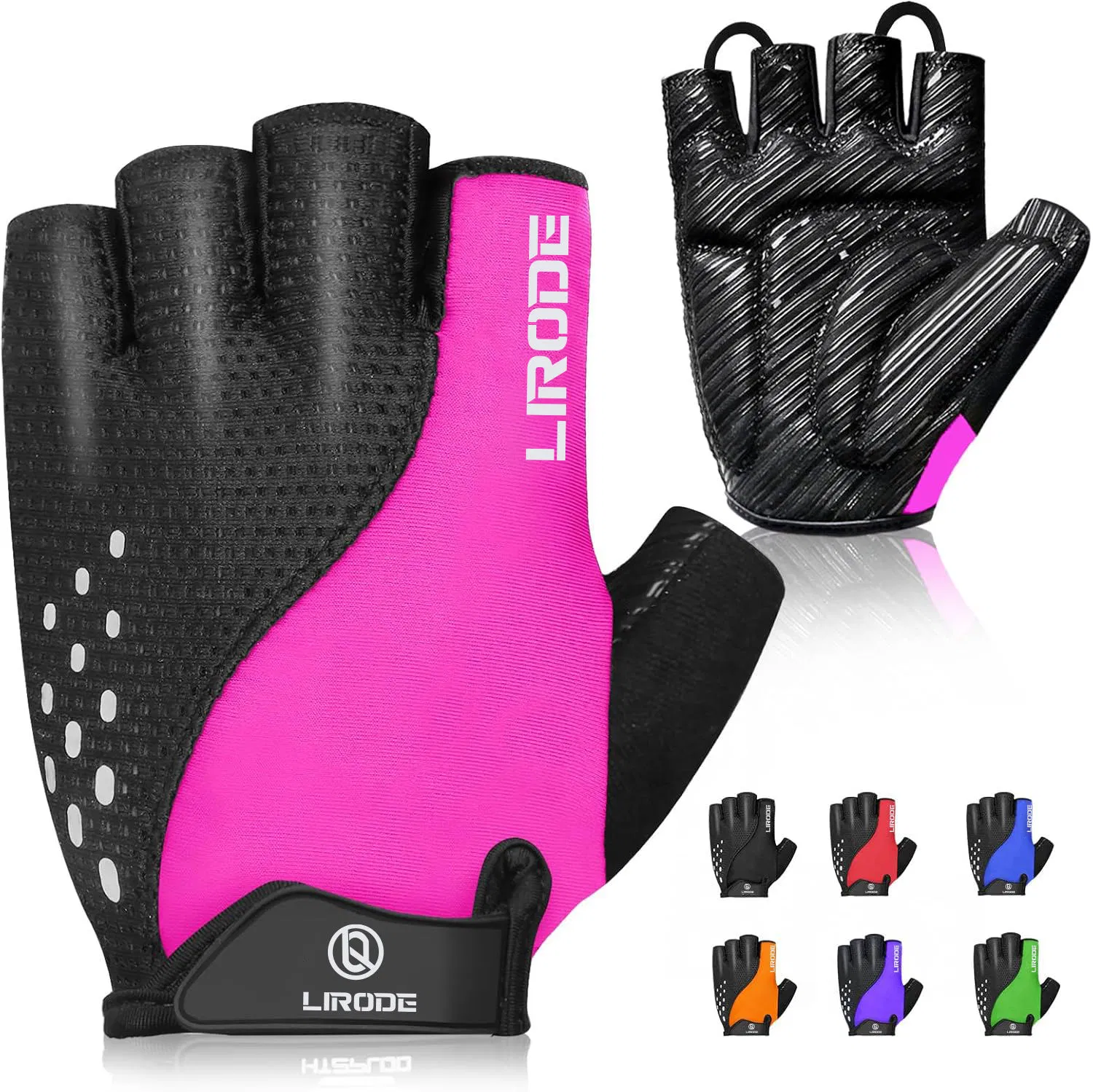 Guantes de ejercicio y entrenamiento de medio dedo para hombres y mujeres de malla de alta elasticidad con acolchado de gel personalizados 5mm para montar en bicicleta