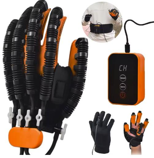 Rehabilitación profunda de manos de los guantes de robot guantes de masaje eléctrico dedos Guantes de robot de entrenamiento de recuperación