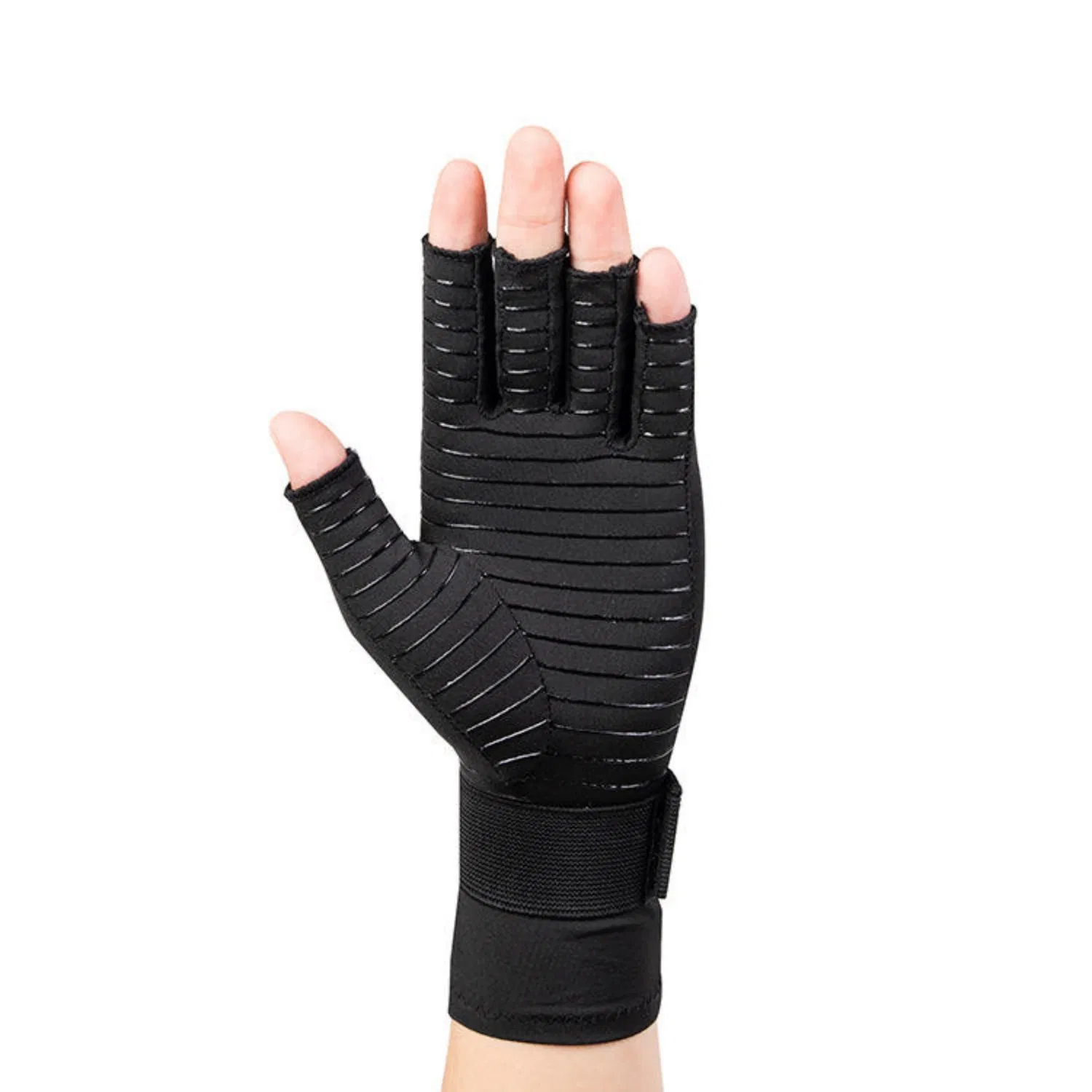 Guantes de compresión de fibra de cobre ajustables y ceñidos para la artritis reumatoide, soporte para las manos en trabajos domésticos