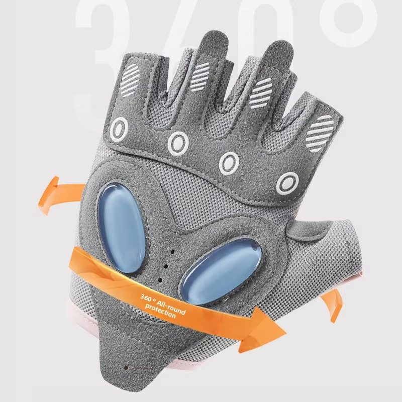 Guantes de ciclismo de medio dedo de silicona personalizada OEM antideslizantes para ejercicio, rehabilitación y entrenamiento de presión