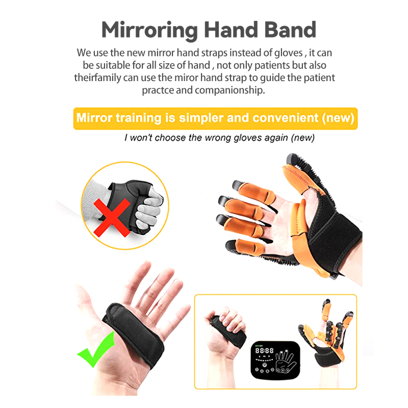 Entrenador de Función del Dedo Hemipléjico para el Hogar Guantes de Rehabilitación de Dos Manos