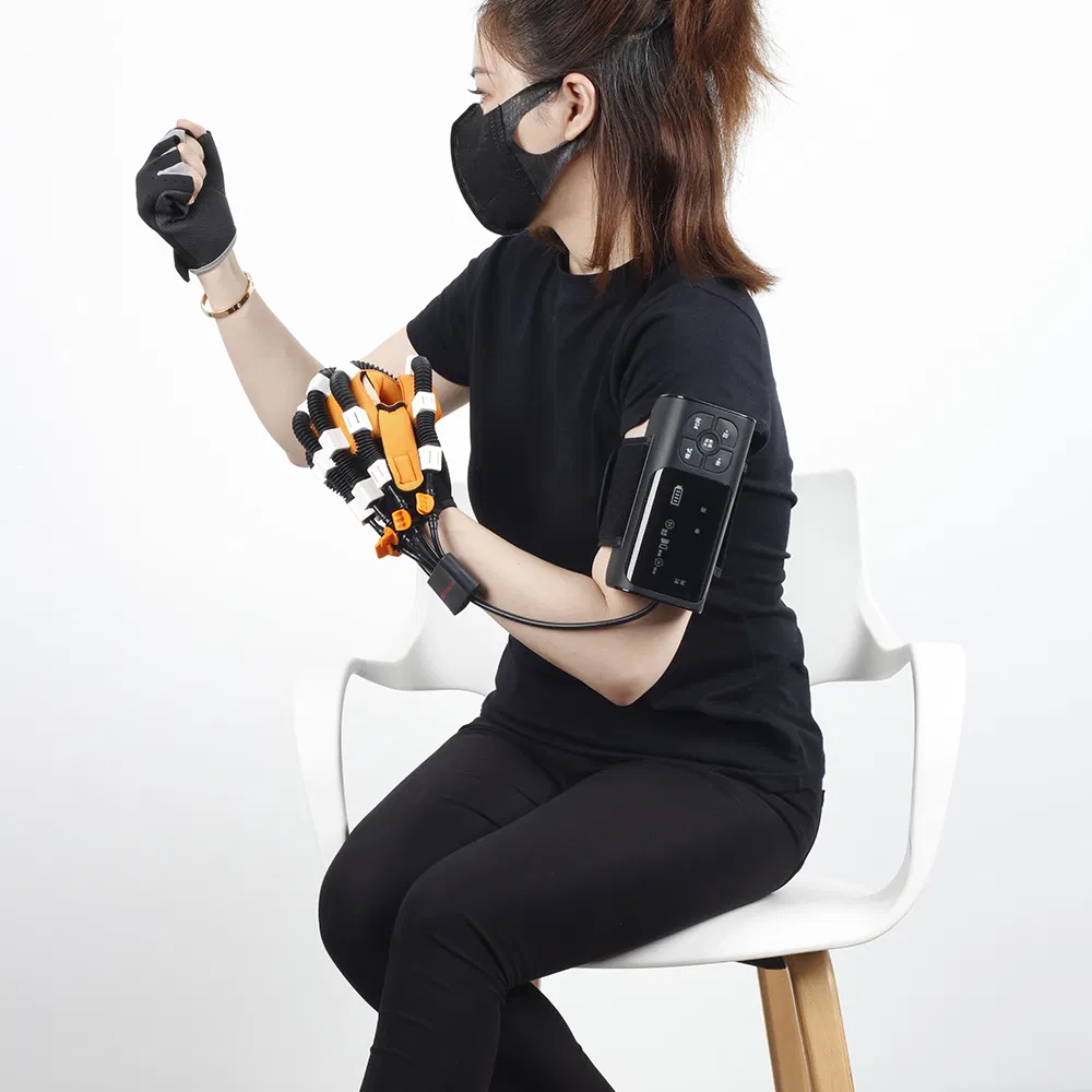 Guantes de robot portátil para la rehabilitación de dedos para ejercicios de mano después de un derrame cerebral