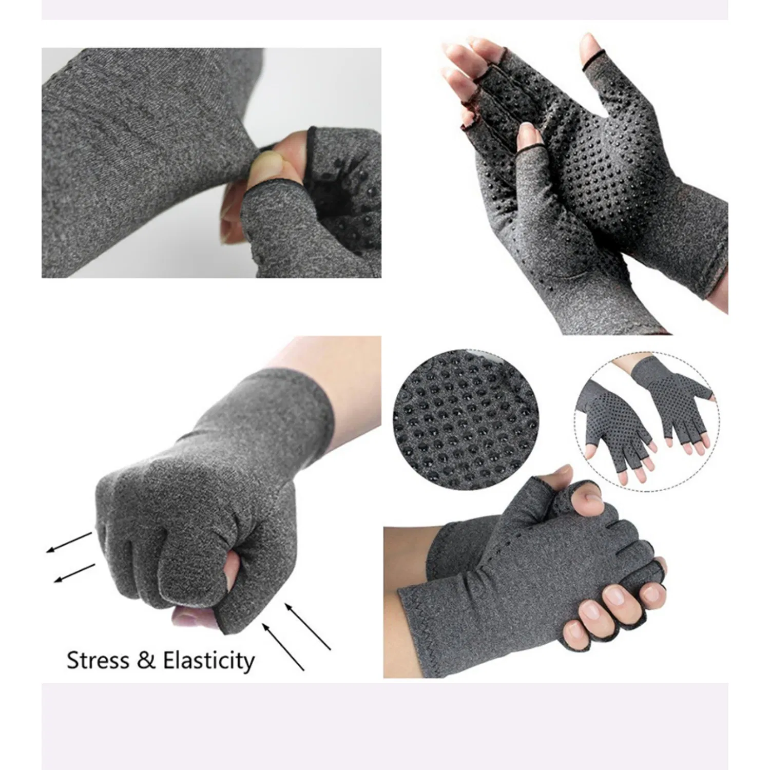 Guantes de compresión sin costuras para artritis, transpirables y no sofocantes, para apoyo de manos en trabajos domésticos y labores