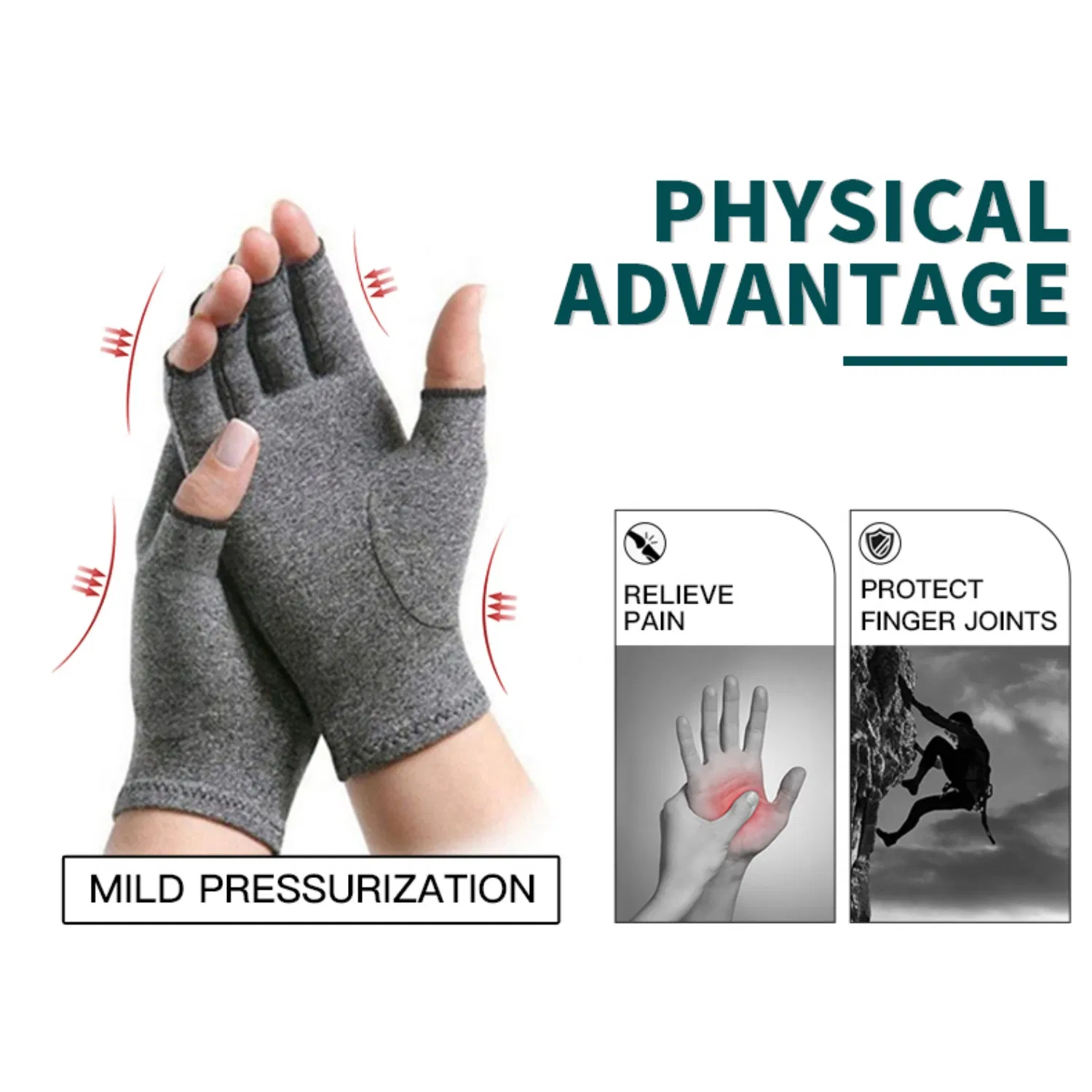 Guantes de compresión sin costuras para artritis, transpirables y no sofocantes, para apoyo de manos en trabajos domésticos y labores