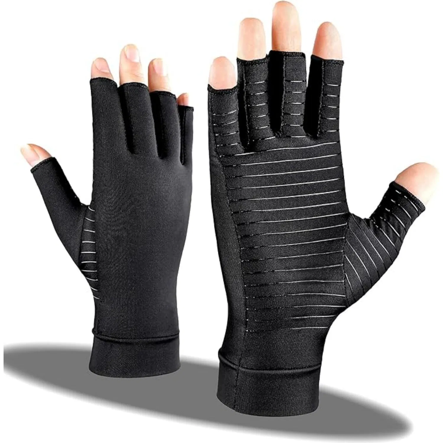 Mantenga las manos calientes y cómodas, mejore la flexibilidad de los dedos, soporte para las muñecas, guantes de compresión para artritis incorporados para la protección de las articulaciones de las manos en deportes